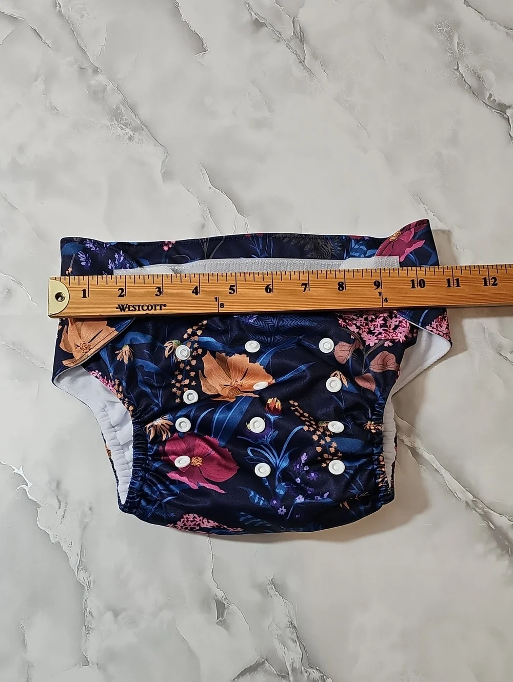 Large Reusable Pocket Cloth Diaper Adjustable Snaps Velcro Closure